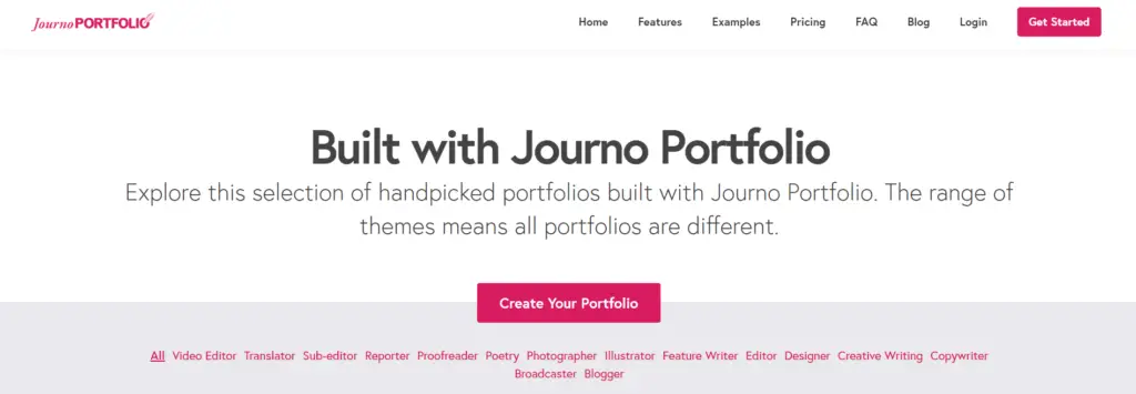 Journo Portfolio portafolio para diseñadores y artistas