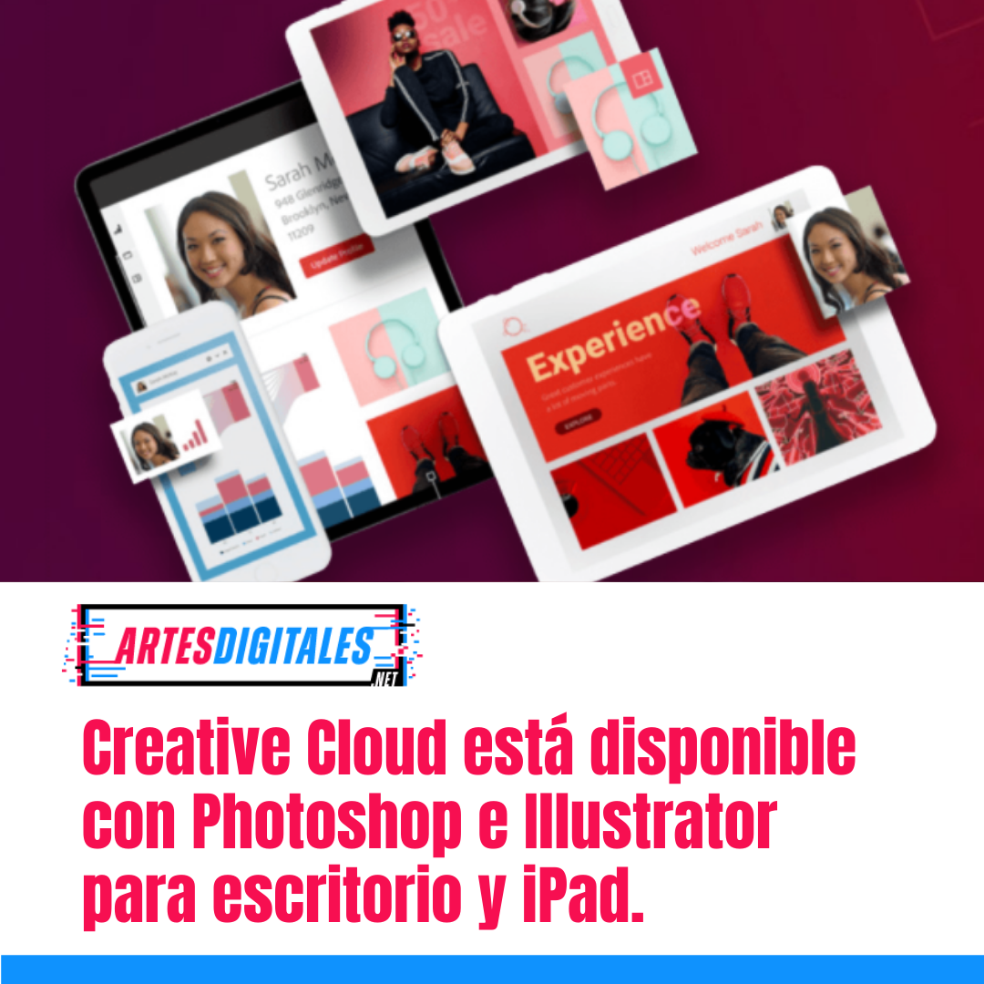 Creative Cloud está disponible con Photoshop e Illustrator para escritorio y iPad