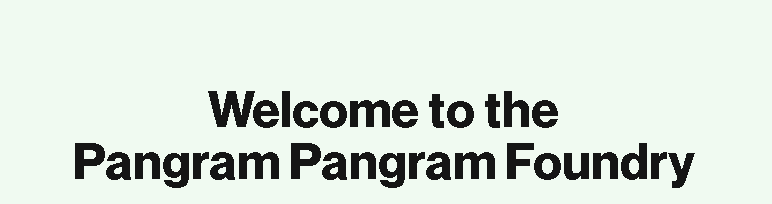 Pangram Pangram - tipografia