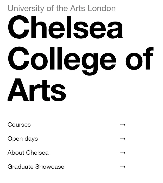 Chelsea College of Arts Los mejores cursos de diseño UX 
