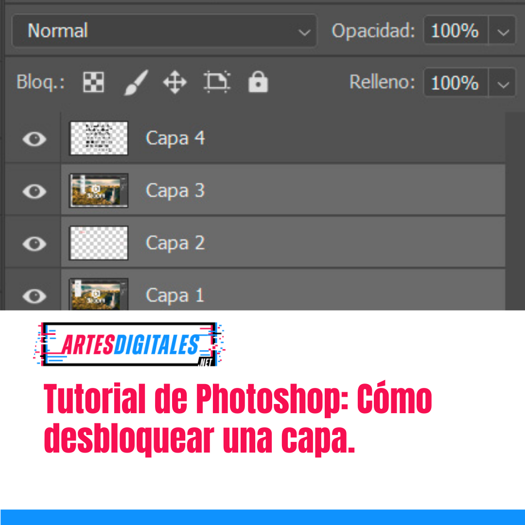 Tutorial de Photoshop: Cómo desbloquear una capa.